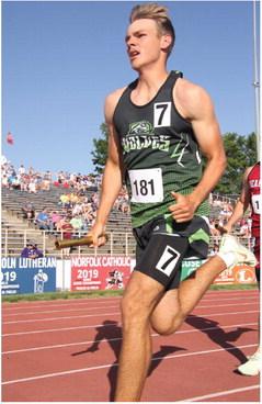 MHC’s Gage Gerlach ran the third leg of the Wolves’ 4x4, which was one place shy of a medal.