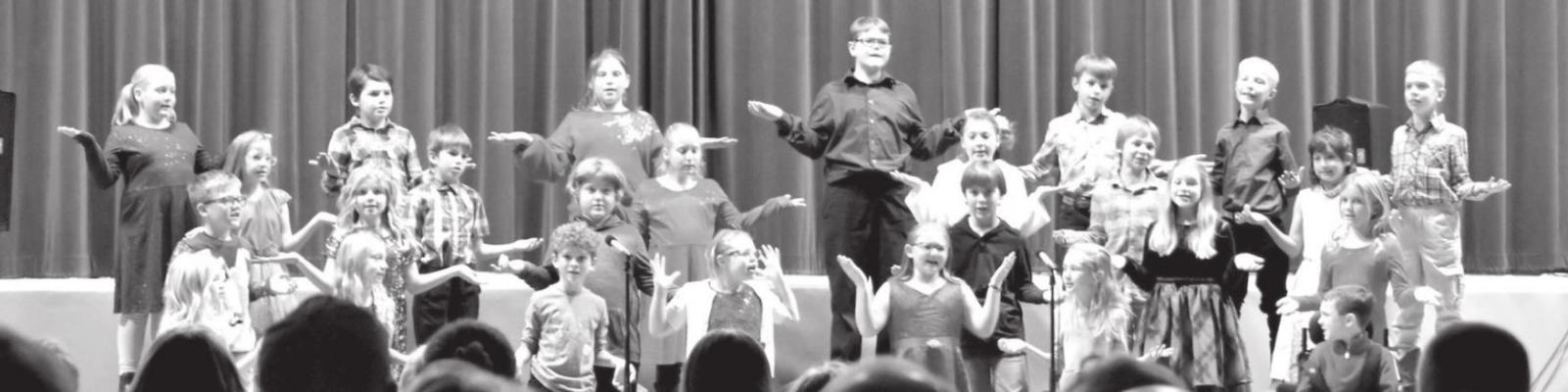 The third and fourth grade students