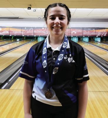 Arapahoe’s Lauren Moore finished fifth at the Girls State Bowling Tournament last week.