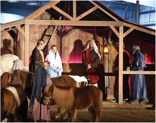 Phil and Janice Bamesberger - and their farm of animals again led the production of the Live Nativity in McCook this past weekend.