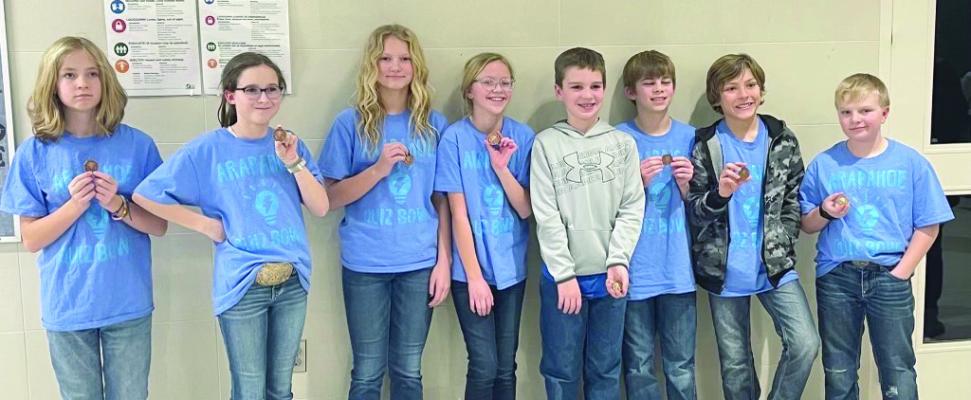 The Arapahoe Elementary Quiz Bowl team placed 3rd at the Arapahoe Quiz Bowl meet last week.