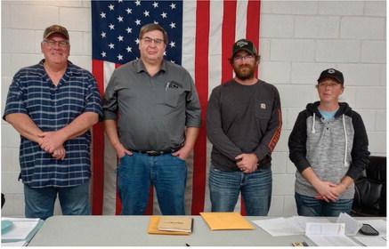 Bartley Village Board of Trustees took oath of office during Tuesday's meeting. Steve Bade, Todd Doyle, Adam Rawn, Cori Hage