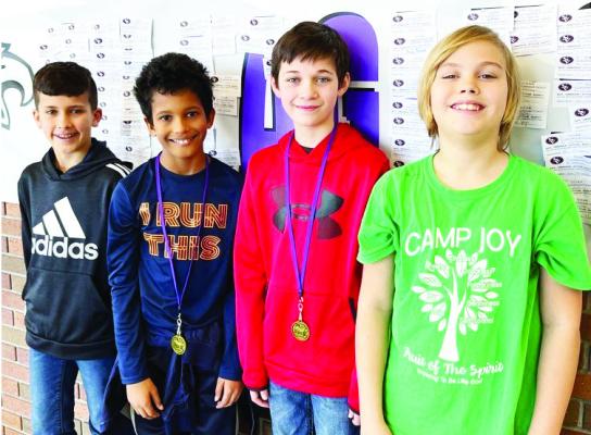 Cohen Wright was the winner of the Southern Valley Elementary Spelling Bee on February 2nd. This qualifies him for the Furnas County Spelling Bee in Cambridge on February 15. Also qualifying were Cedric Lewis (runner up), Carson Hamilton and Max Lanik. PIctured left to right: Max Lanik, Cedric Lewis, Cohen Wright, Carson Hamilton.