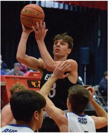 Southern Valley’s Kamden Bose rises for a jumper in the lane.