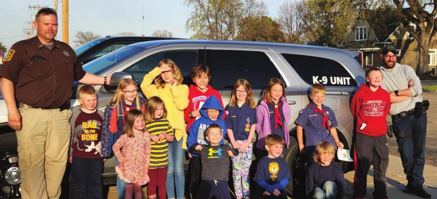 Cub Scouts Pack 236 meet K9 Nikka