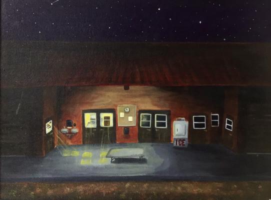 Arapahoe Medal winner: Tristan Warburton, “Moment in Time” Colored Pencil; 1st Honorable Mention: Adellyn Hoefs, “Midnight on the Ridge” Acrylic; 2nd Honorable Mention: Adellyn Hoefs, “A Raspberry Treat” Acrylic; 3rd Honorable Mention: Ryleigh Tidyman, “Sea Turtle” Acrylic