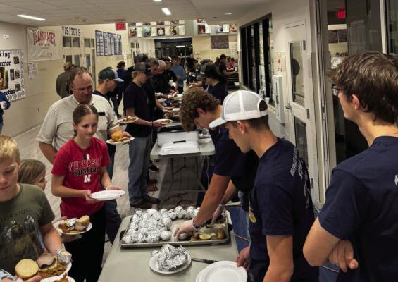 The Arapahoe-Holbrook Chapter FFA held their annual bull fry and labor auction at the school on Friday night. All proceeds go to chapter events and activities.