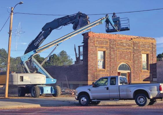 The Remarkable Store, a former masonic temple, was demolished in December downtown Beaver City.