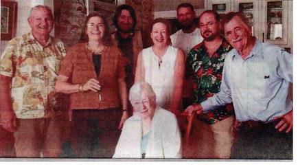 Evelyn Brandt David, celebrates her 105th birthday, June 14, 2024 at her home in Winters, CA with family and friends. Evelyn is the oldest and only surviving child of Henry and Emma Brandt, longtime residents of Cambridge, NE. The photo was taken by Jamie Odle (not pictured) and published in the Winters Express, June 19, 2024.