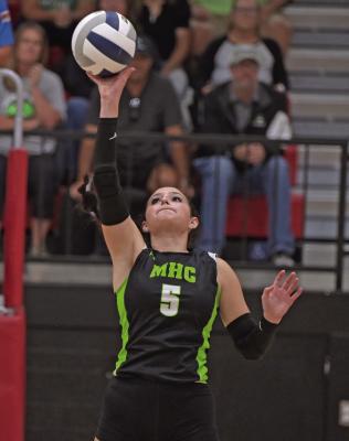 MHC’s Jaylee Sellers had a double-double of 20 assists and 11 digs in a victory over Perkins County.