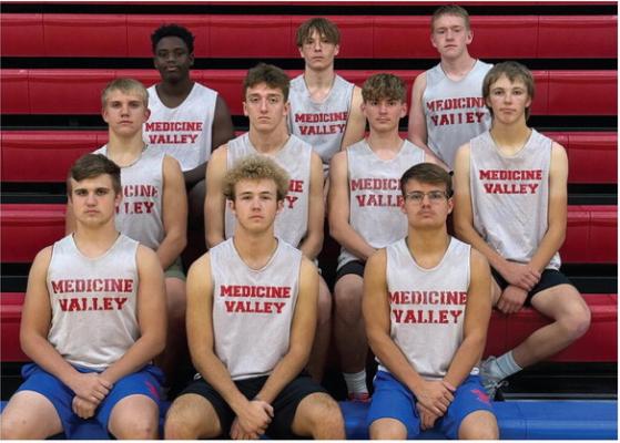Boys Basketball Front Row (L-R): Kaleb Einspahr, Brody Senff, Tyce Pate Middle Row (L-R): Lucas Einspahr, Kael Garrett, Ethan Brown, James Ruppert Back Row (L-R): Robby Phillips, Payton Newcomb, Tyler Bantam Not Pictured: Mason Roblee