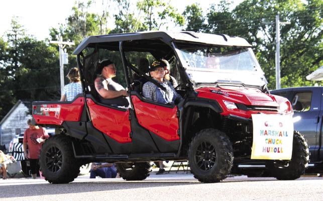 Grand Marshall Chuck Huxoll lead the Holbrook Days Parade last Friday evening.