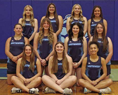 Southwest Girls Track Front: Allison VanPelt, Atleigh Nelms, Anastasia Gallegos Middle: Clara Hurst, Kyra Nelms, Aspen Billeter, Arianna Donvito Back: Payton Rockenfield, Autumn Bonacci, Lacie Houser, Alyssa Koch Not Pictured: Rylan Custard, Ambie Custard, Aubrie Seybold