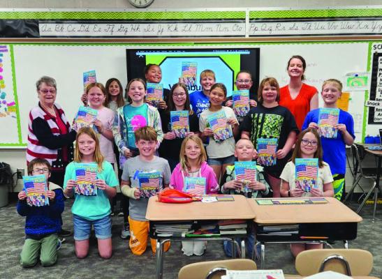 The Cambridge American Legion Auxiliary presented Mrs. Nanfito’s 4th grade class with “Our Country’s Flag” books for Aprils Children and Youth. ALA also gave “I Pledge Allegiance” books in November for Veterans Day. The American Legion Auxiliary also gave the Arapahoe 4th grade these two books.