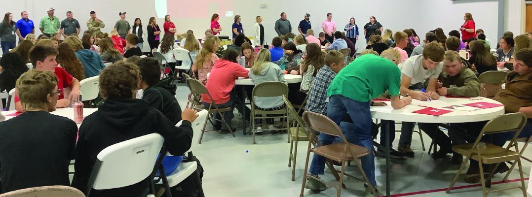 Connect the Dots students listening to local Career Experts