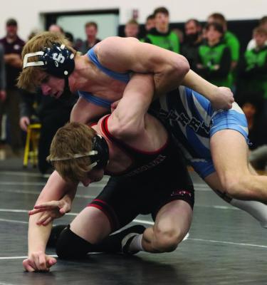 Southwest’s Mitchel Stritt turns his opponent.