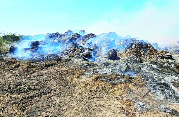 Hay fire results in 700 lost bales