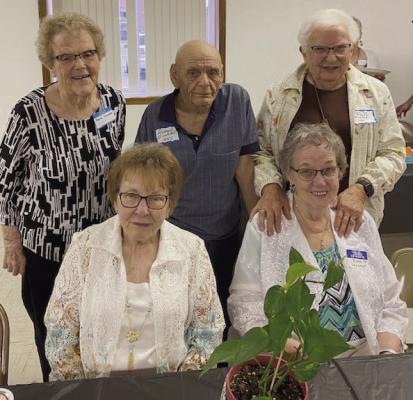 The 2025 Holbrook Alumni was held May 24th at the Holbrook City Building with 54 people attending. Five members of the class of 1955 (70 years) were in attendance. Matt and Kari Schulz catered the pork loin meal. 2026 Banquet will be held May 23rd. Back row: Karen Scott Simmons, Russell Grisfeller, Mary Lou Eubanks Wineland. Front Row: Karen Stagemeyer Paisley, Dona Railsback Laverack