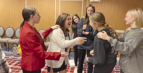 Southern Valley FCCLA members were enjoying some group bonding at the FCCLA District meetings during the State Leadership Conference. (Members include: Ashton Kirkendall, Brooklyn Santifer, Esmeralda Aguayo, Ann Bose, Vanesa Aguayo, Natalee Holste.