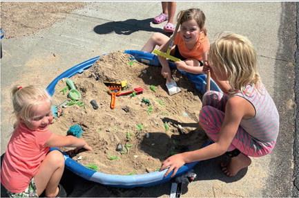 Aspiring archeologists and sand-lovers alike gravitated towards the Dino Dig.