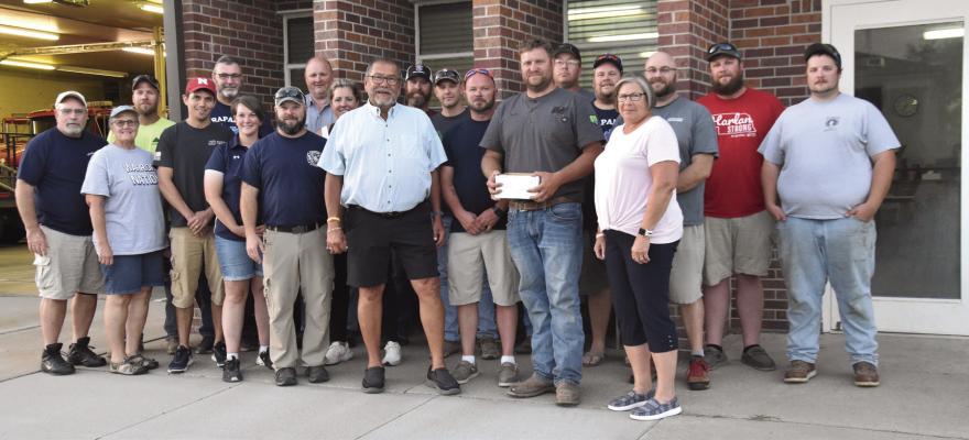 A donation of $50,000 was made to the Arapahoe Fire Department on behalf of The Home Agency, Jim and Sharri Baldonado and family and BHA Real Estate. Each fireman also received a $250 gift card in appreciation for their hard work, especially during the spring wildfires on Road 739 and 702.