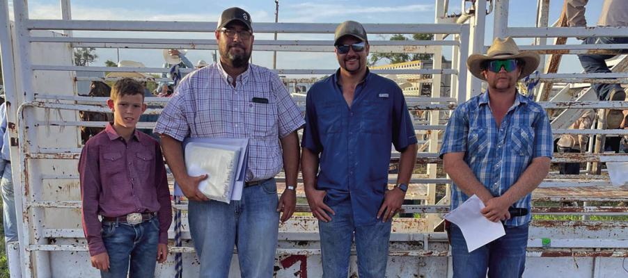Men of the Snyder Family pose following the presentation of their Aksarben Pioneer Award.