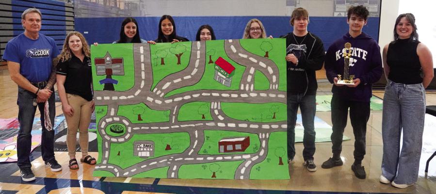 Second Place at MCC paint-in and art show went to Arapahoe’s team