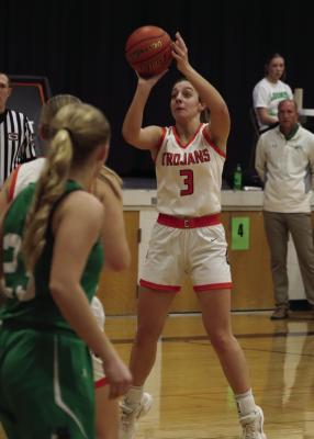 Cambridge’s Mallory Springer fires a three.