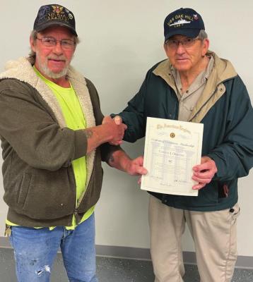 Clinton olmsted receives 60 years of service certificate