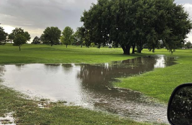 A storm last Saturday left the Hi-Line Golf Course flooded and damaged in places. Hail and heavy rain put the golf course temporarily out of commission. Several community members volunteered to clean and repair the course, and it re-opened Monday. Hail damaged vehicles and buildings in the Johnson Lake area and those storms later prompted tornado warnings across Nebraska.