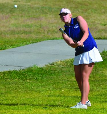 The Roughriders’ Abby Sedlacek finished fourth at the Hi-Line Invite.