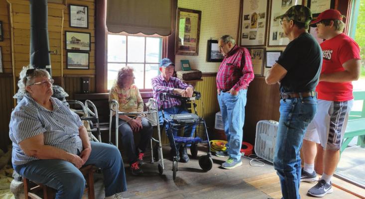 About 30 people came out to visit the Danbury Depot Museum on Memorial Day. They enjoyed reminiscing while looking through the area memorabilia. The old school yearbooks were especially popular.