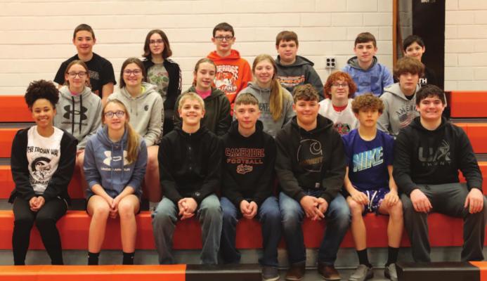 Cambridge Junior High Students on the 3rd Qtr Distinctive Honor Roll/HR
