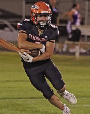 Cambridge’s Devan Rodriguez led the Trojans with 14 carries Friday night against Axtell. The out-of-district portion of the schedule is now complete and Cambridge overwhelmed those opponents, scoring 68 points in each of the three games. District competition begins Thursday at home with 3-0 Bertrand coming to town. The Vikings scored 78 points in a home victory over Brady last week.