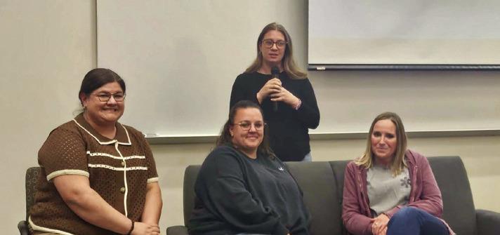 Cheyenne Wood presenting her stroke story at NCTA, along with LMHP Kristina Messersmith and EMTs Lacey Parker and Becky Busboom.