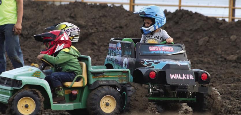 As part of Friday’s demolition derby at the Frontier County Fair in Stockville, youngsters got rough and rowdy with their power wheels.