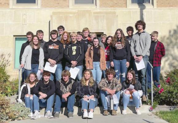 Cambridge seniors visited the Furnas County Courthouse and sat in on a County Commissioners meeting Tuesday as part of their own county government day.