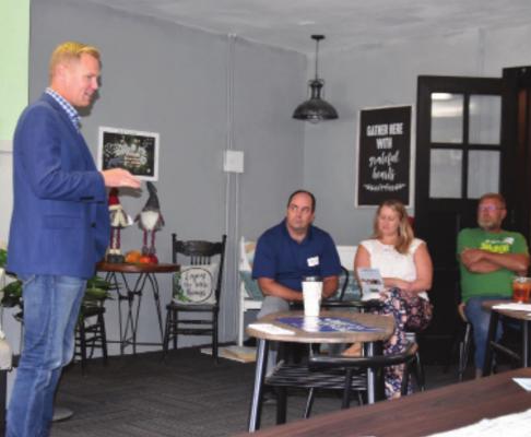 Gubernatorial candidate Brett Lindstrom hold meet and greet in Arapahoe