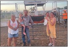 Kelly’s wife, Jo Popp, Casey Durner with his wife, Shawnee and their two daughters.