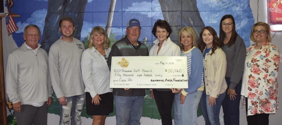 Arapahoe Gala & Arapahoe Area Foundation presents check