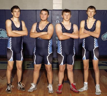 Southwest Boys Wrestling Kaleb Heskett, Jaxton Payton, Kade Schaffert, Gage Hammond (Not Pictured Demario Koetter)