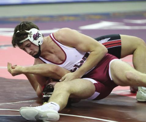 Hi-Line’s Cornier Schutz pinned his way to a State Championship at 170 pounds last week.
