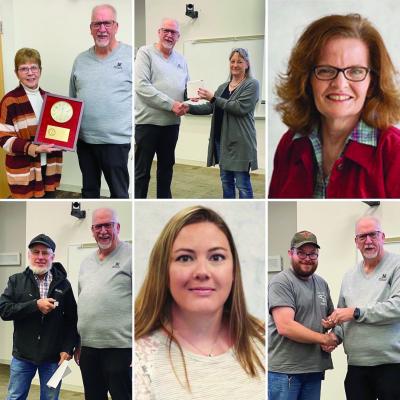 NCTA employees recognized for years of service (from top L - R): Jan Price, Laura Romeo, Jan Gilbert, Roy Cole, Randi Houghtelling, and Anthony Gardner.