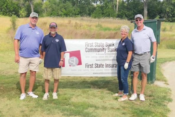 Finishing in 4th place at the Tri Valley Foundation golf tournament over the weekend was the First State Bank &amp; Insurance team consisting of (l-r) Ted Watson, Eric Meyers, Kate Meyers and Todd Watson.