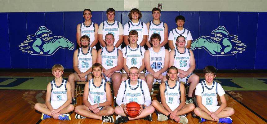 Boys Basketball: Back row: Cort Schultz, Alex Lashley, Houston Billeter, Michael Nelson, Yael Perales Middle row: Colin Day, Josh Hitt, Deric Kelley, Gunner Perks, Jaxon Porter Front row: Brody Hammond, Ethan League, Jace Jensen, Brett Blume, Noah Koch Not pictured Jacob Barber &amp; Dylan Cornwell