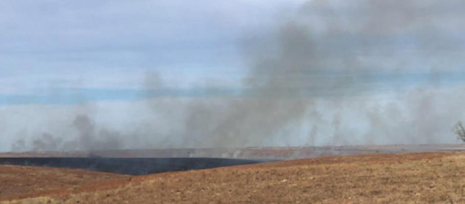 Wildland fire north of Bartley
