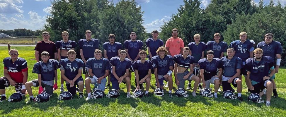Football: Front-Josh Hitt, Noah Koch, Kade Schaffert, Connor Weaver, Dylan Cornwell, Jacob Barber, Houston Billeter, Gage Hammond, Damario Koetter, Bo Truksa, Colin Day Back-Jaxon Porter, Ethan League, Gunner Perks, Yael Pareles, Jaxton Payton, Braxton Hammond, Alex Lashley, Brody Hammond, Brett Blume, Jace Jensen, Christopher Charley Not Pictured: Logan Turley, Christian Mayhew, Deric Kelley