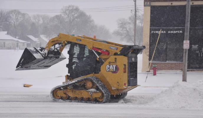 The Arapahoe City crew was out Monday and Tuesday clearing the snow from Nebraska Avenue to make it easier to get to the downtown businesses.