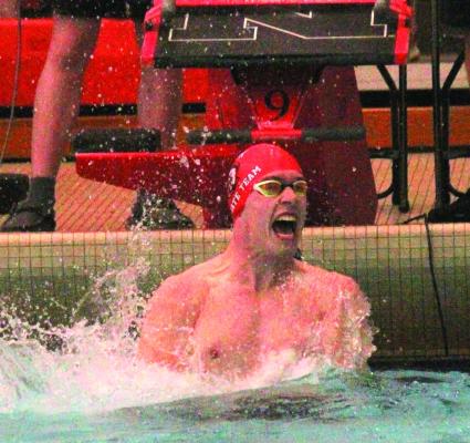 Bantam breaks three school records at State Swim