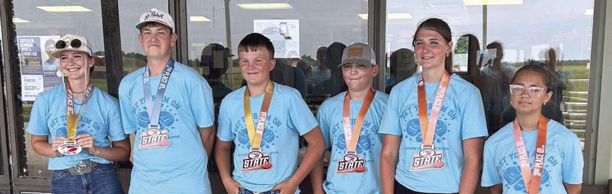USA High School Clay Target League Nebraska State Competition was held in Doniphan recently and here are the results. Southern Valley took 3rd place as a team. Individual awards: Top gun novice female-2nd Natalee, 3rd Hazel. Top gun novice male-1st Tucker, 3rd Sawyer. Top gun Jr. Varsity female- 2nd Laney, 3rd Marley. Top gun Jr. Varsity male-2nd Walter. For our 5 week competition season Hailey received a 1st place medal for having the top female average in our conference and she placed 3rd in the state for
